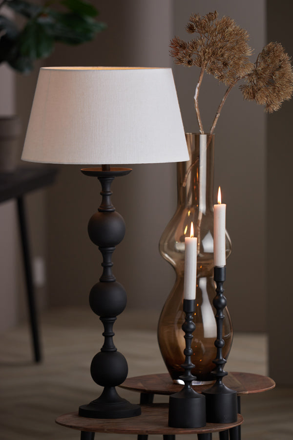 Light &amp; Living - Pied de lampe 'Lesane' (70cm de haut, Noir mat)