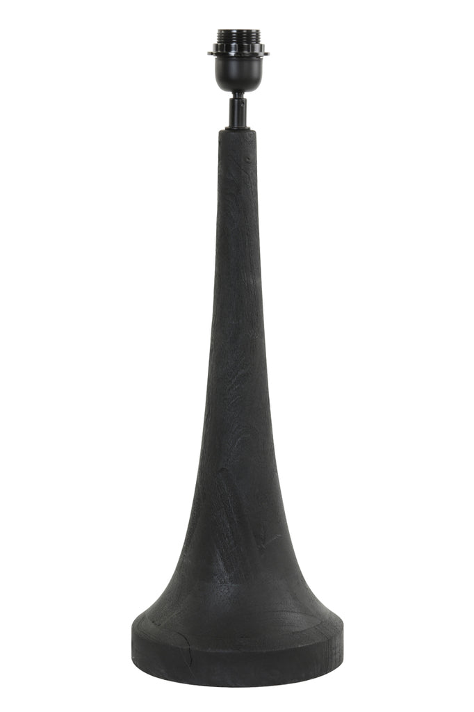 Light &amp; Living - Pied de lampe 'Jovany' (58cm de haut, Bois, Noir mat)