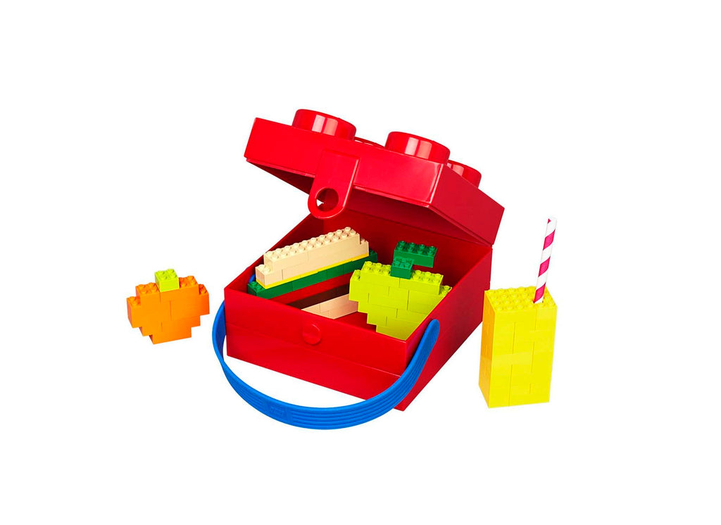 Lego - Lunchbox 'Brick 4' (Met handvat, Rood)