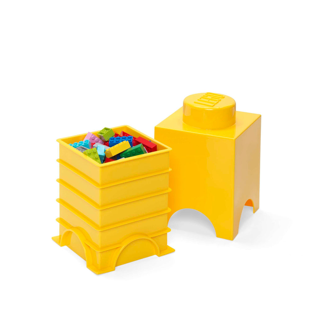 Lego - Opbergbox 'Brick 1' (Vierkant, Geel)