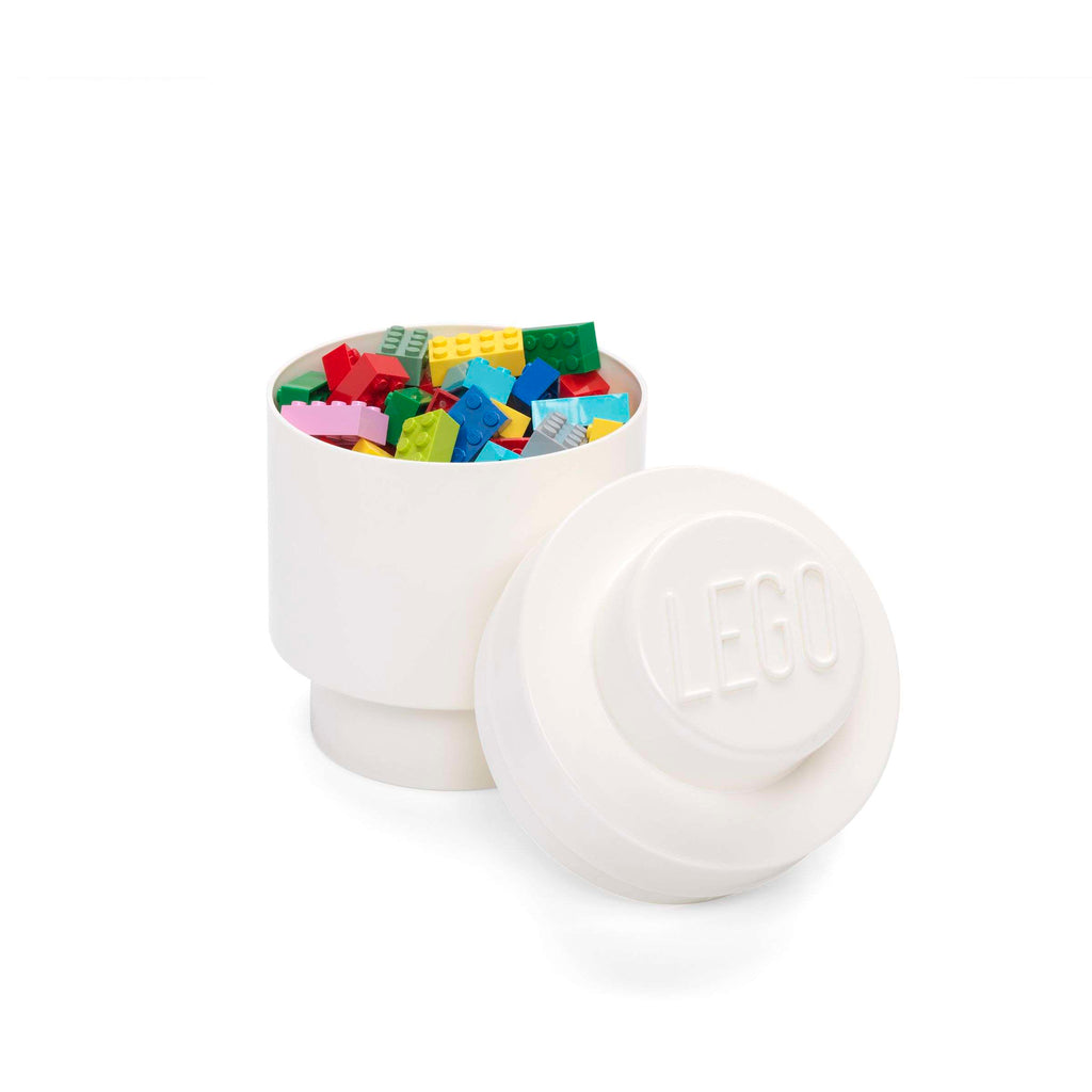 Lego - Opbergbox 'Brick 1' (Rond, Wit)