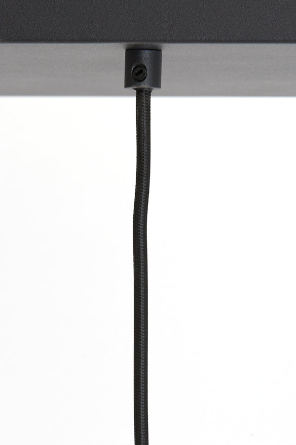 Light & Living - Hanglamp 'Lekar' (3 stuks, rookglas, Black)