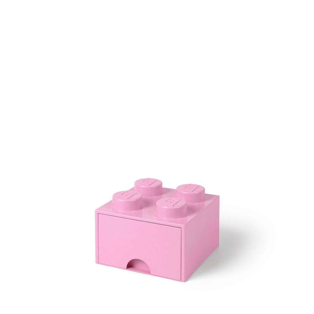 Lego - Opbergbox 'Brick 4' (Met lade, Lichtroze)