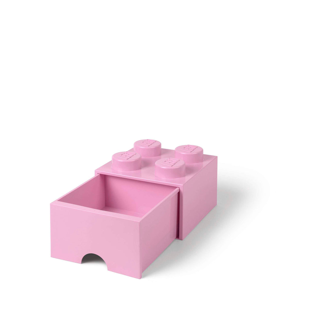 Lego - Opbergbox 'Brick 4' (Met lade, Lichtroze)