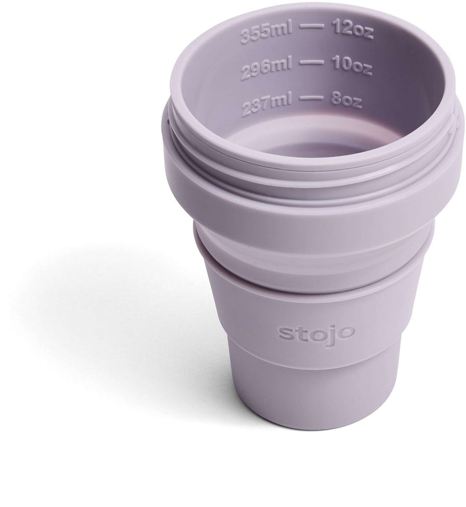 Stojo - Opvouwbare koffiebeker 'Pocket' (355ml, Lilac)