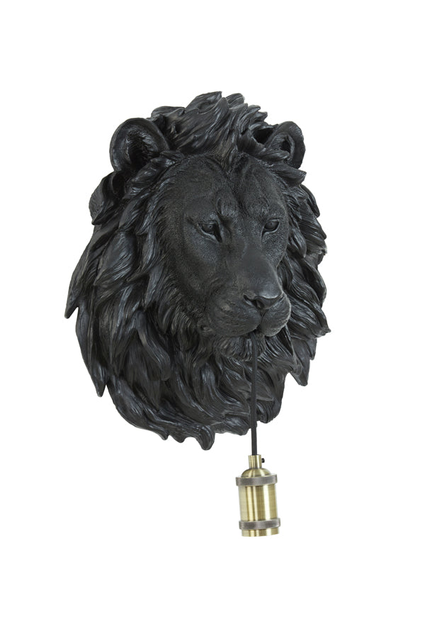 Light &amp; Living - Applique 'Lion' (Noir mat)