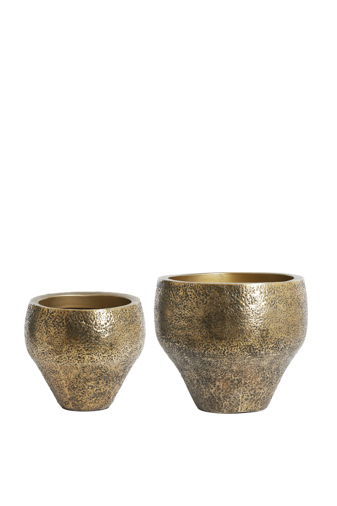 Light &amp; Living - Pots décoratifs 'Lioux' (Lot de 2, S, Bronze Antique)