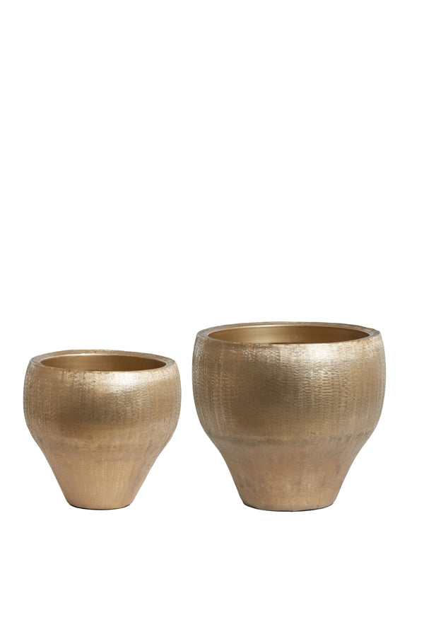 Light &amp; Living - Pots décoratifs 'Lioux' (Lot de 2, S, Or)