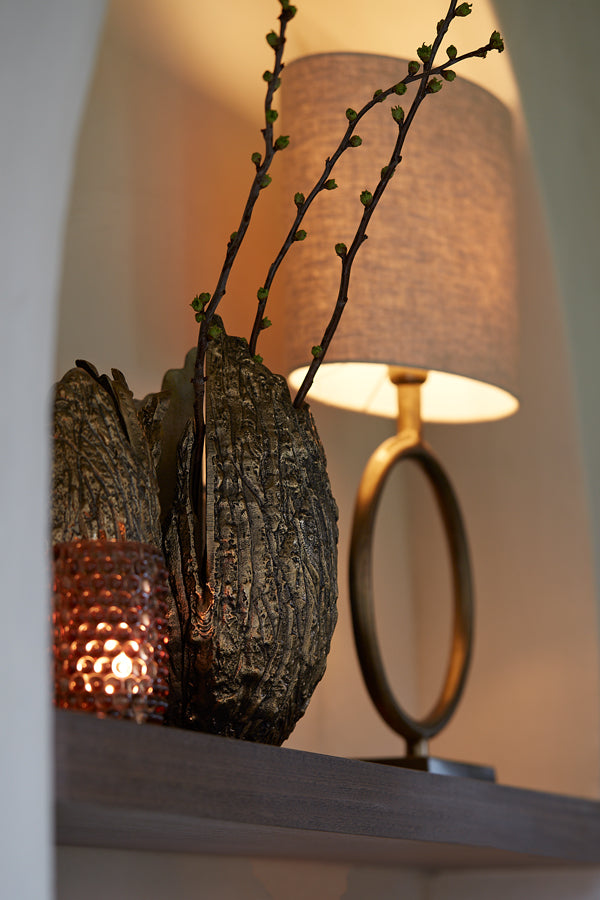 Light &amp; Living - Pied de lampe 'Livu' (35 cm de haut, Bronze Antique Brut)