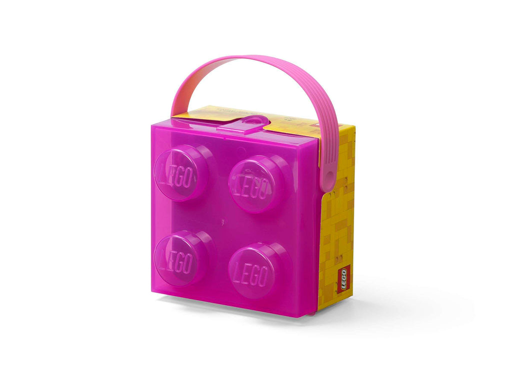 Lego - Lunchbox 'Brick 4' (Met handvat, Transparant)