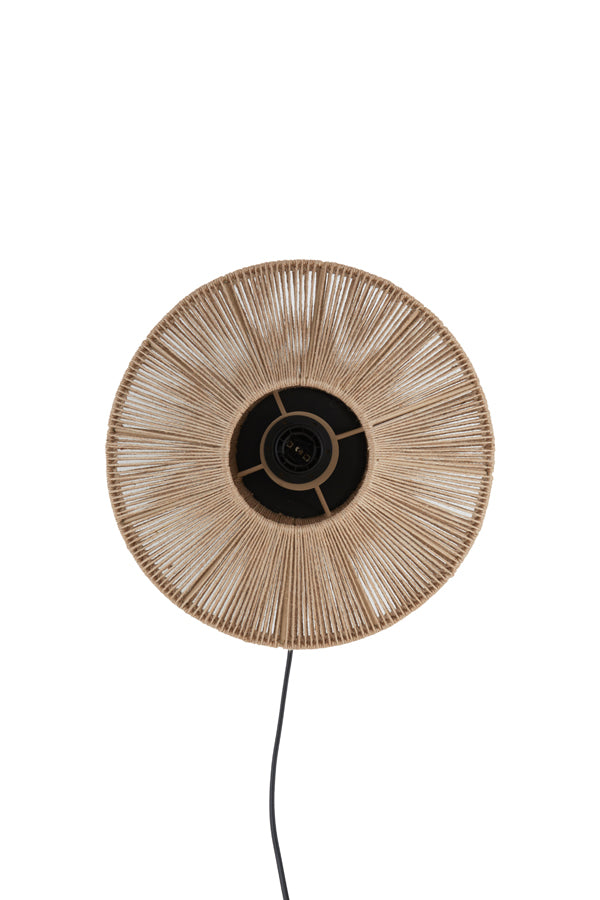 Light & Living - Wandlamp 'Lyra' (Maat S, Naturel & Matzwart)