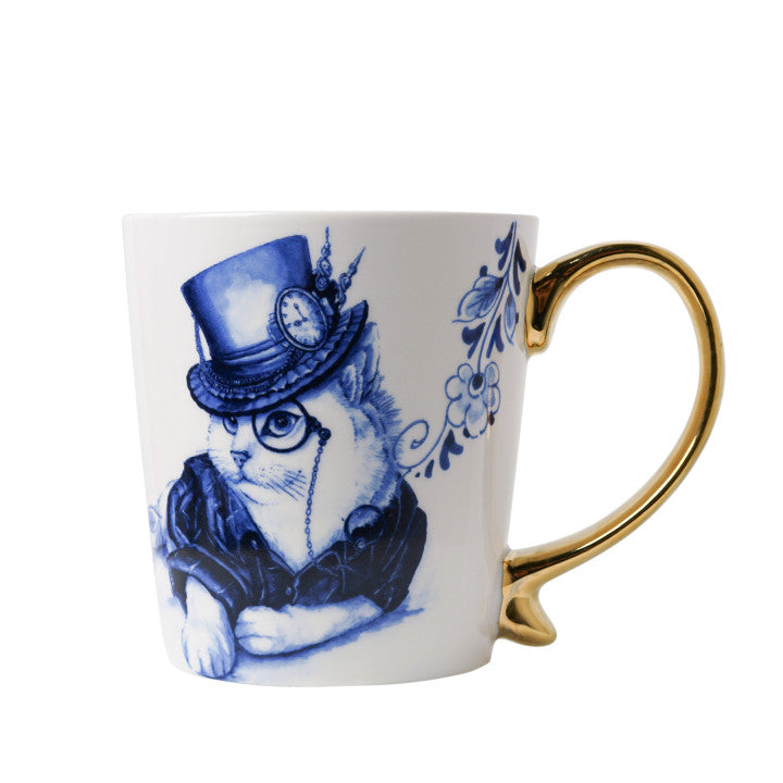 Heinen Delft Blue - Mug 'Chat avec chapeau'