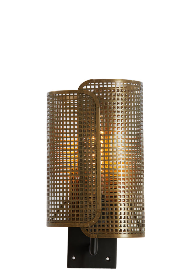 Light & Living - Wandlamp 'Maci' (38.5cm hoog, Antique Bronze & Matzwart)