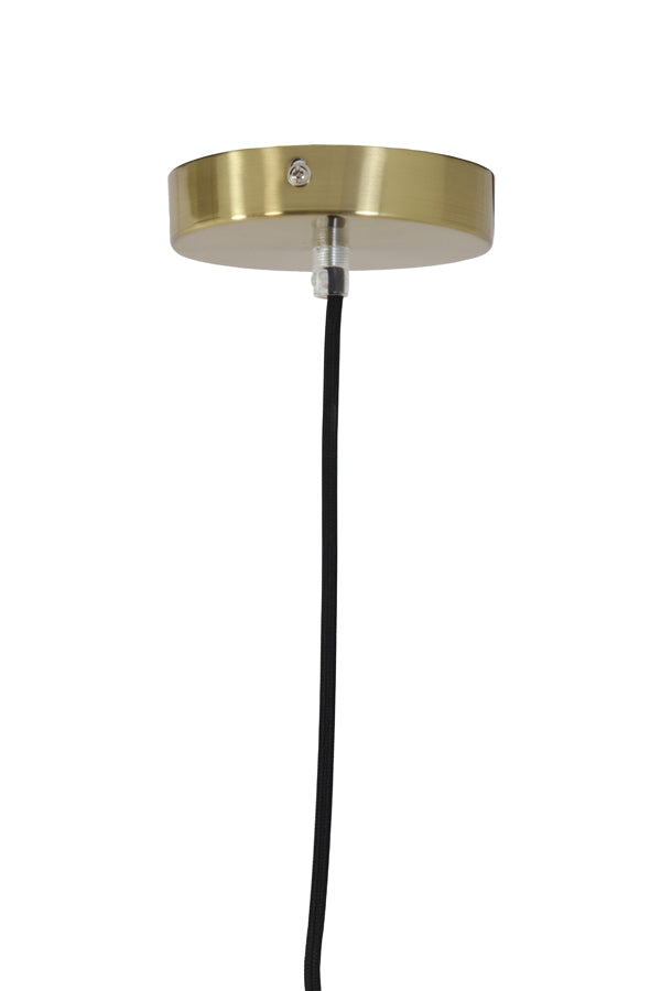 Light &amp; Living - Lampe suspendue 'Magdala' (Taille S, Verre, Marron &amp; Or)