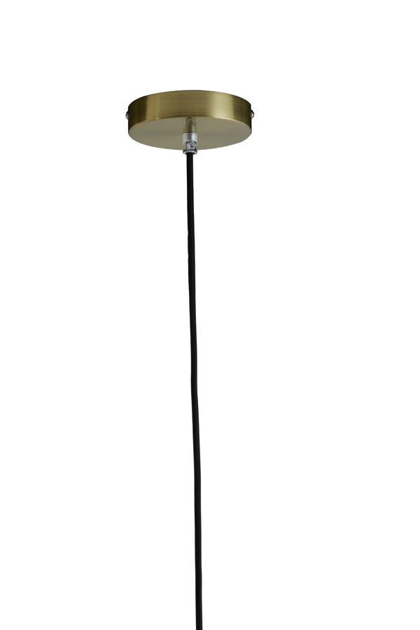 Light &amp; Living - Lampe suspendue 'Magdala' (Taille M, Verre, Marron &amp; Or)