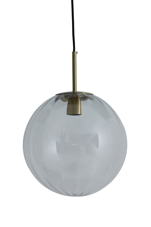 Light &amp; Living - Lampe suspendue 'Magdala' (Taille M, Verre, Transparent et Or)