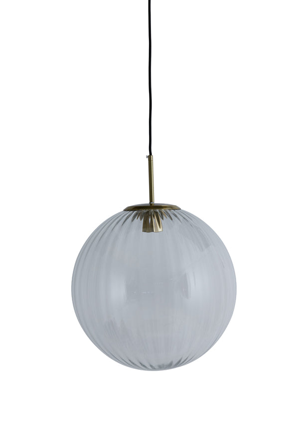 Light &amp; Living - Lampe suspendue 'Magdala' (Taille M, Verre, Transparent et Or)