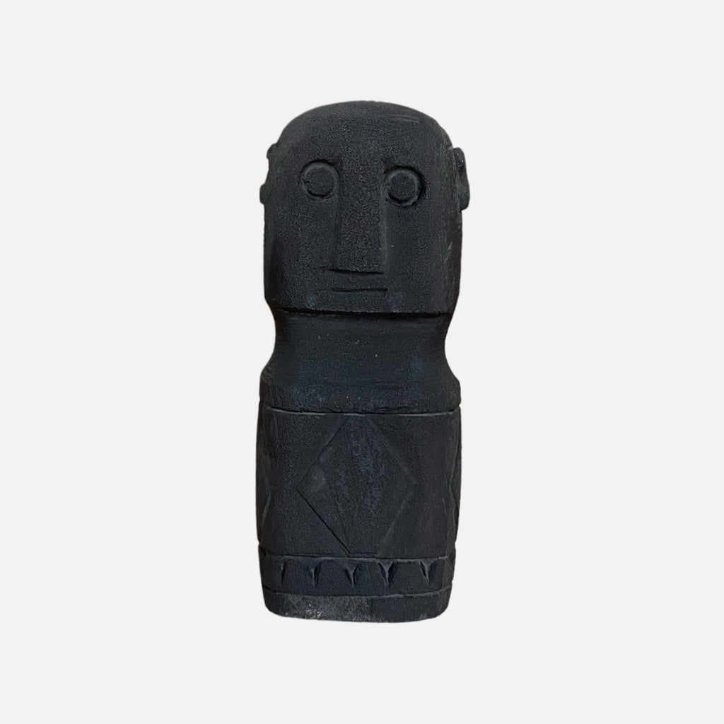 Uma Cantik - Decoratief beeld 'Maun Kik Lima' (Zwart, Steen)