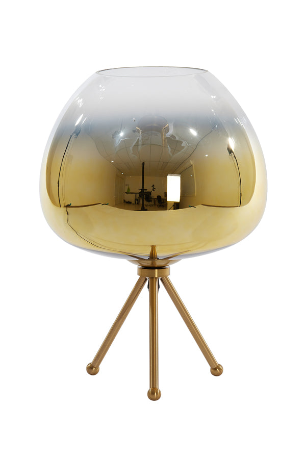 Light &amp; Living - Lampe de table 'Mayson' (Verre Or &amp; Or Clair)