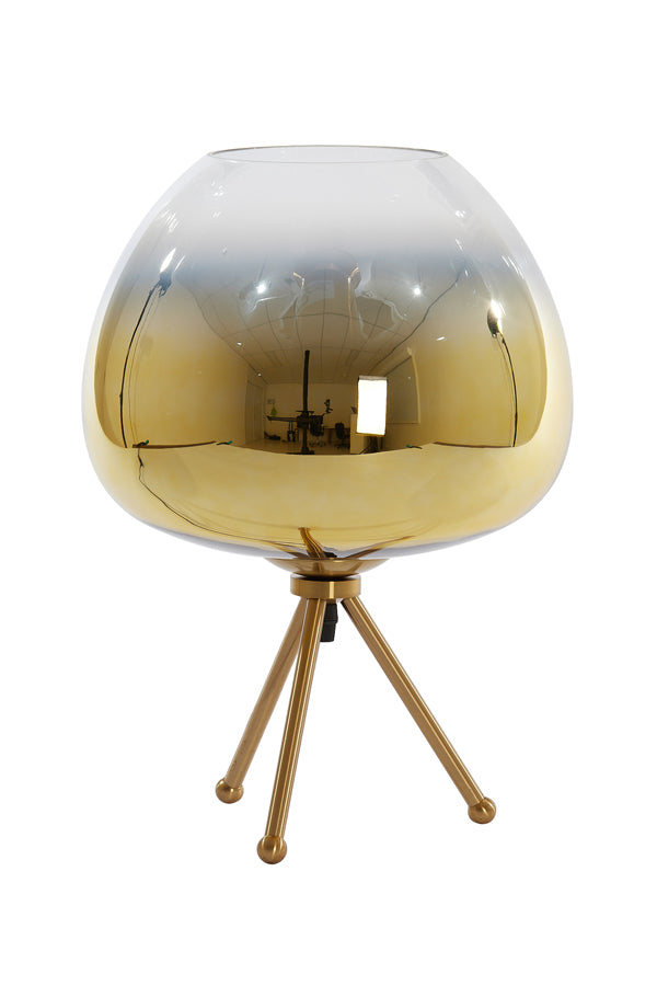 Light &amp; Living - Lampe de table 'Mayson' (Verre Or &amp; Or Clair)