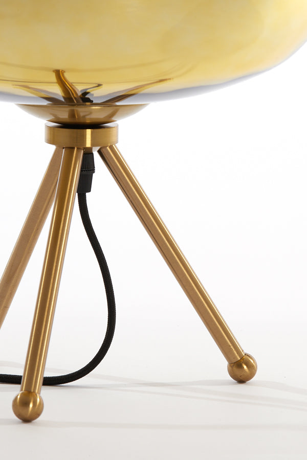 Light &amp; Living - Lampe de table 'Mayson' (Verre Or &amp; Or Clair)