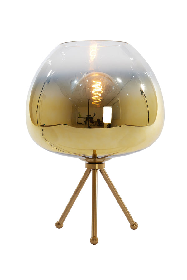 Light & Living - Tafellamp 'Mayson' (Glass Gold & Clear Gold)