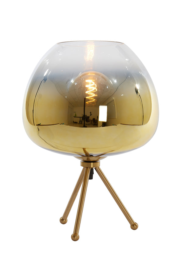 Light &amp; Living - Lampe de table 'Mayson' (Verre Or &amp; Or Clair)