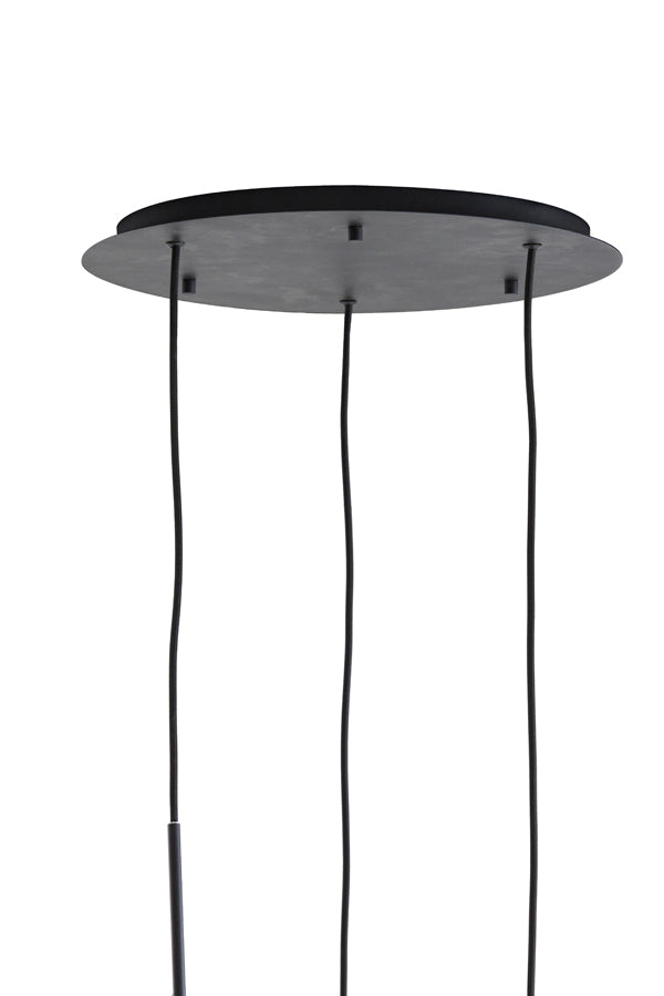 Light &amp; Living - Lampe suspendue 'Mayson' (3 pièces, verre, Marron &amp; Noir Mat)