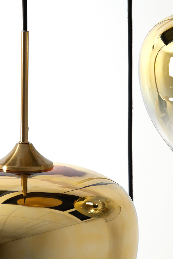 Light &amp; Living - Lampe suspendue 'Mayson' (3 pièces, verre, Gold &amp; Clear Gold)