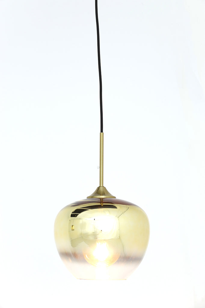 Light & Living - Hanglamp 'Mayson' (Maat S, Glass Gold Clear & Gold)