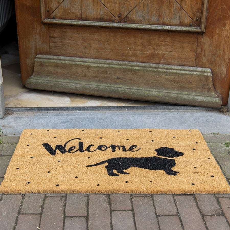 Clayre & Eef - Deurmat 'Teckel Welcome' (45 x 75cm)