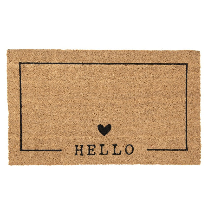 Clayre & Eef - Deurmat 'Hello Heart' (45 x 75cm)