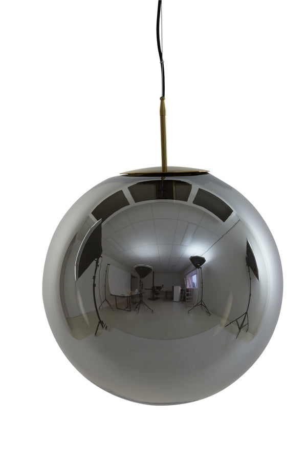 Light & Living - Hanglamp 'Medina' (48cm, Rookglas, Antique Bronze)