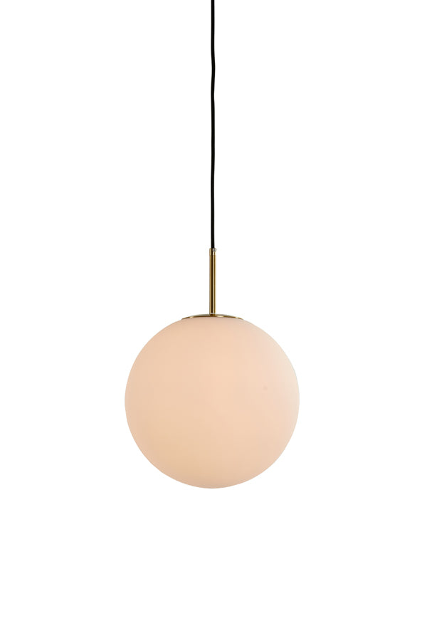 Light & Living - Hanglamp 'Medina' (25cm, Glas, Antique Bronze & Matt White)