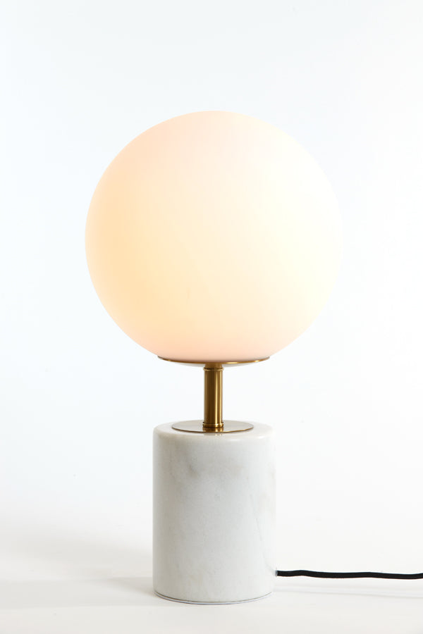 Light &amp; Living - Lampe de table 'Medina' (Taille L, Bronze Antique &amp; Verre Blanc Mat)