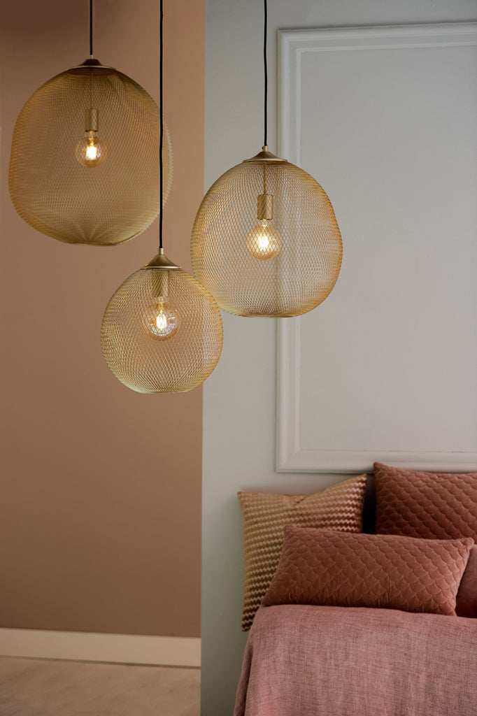 Light &amp; Living - Lampe suspendue 'Moroc' (Taille L, Or)