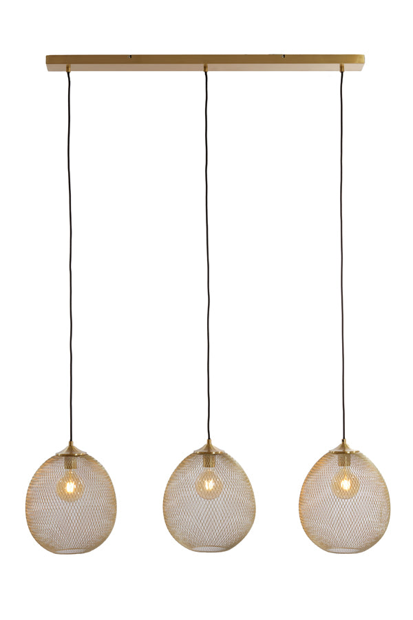 Light &amp; Living - Lampe suspendue 'Moroc' (3 pièces, Or)