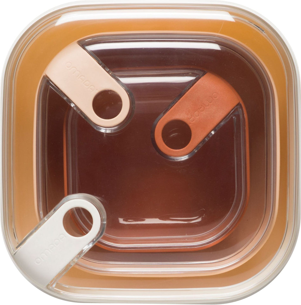 Omada - Lunchboxen 'Pull Box' (Vierkant, Set van 3, Multicolor)