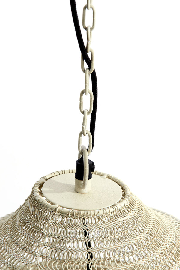 Light &amp; Living - Lampe suspendue 'Nakisha' (Taille L, Gris clair)