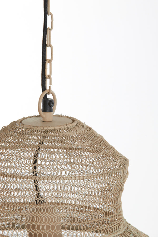 Light &amp; Living - Lampe suspendue 'Nakisha' (Taille L, Sable)