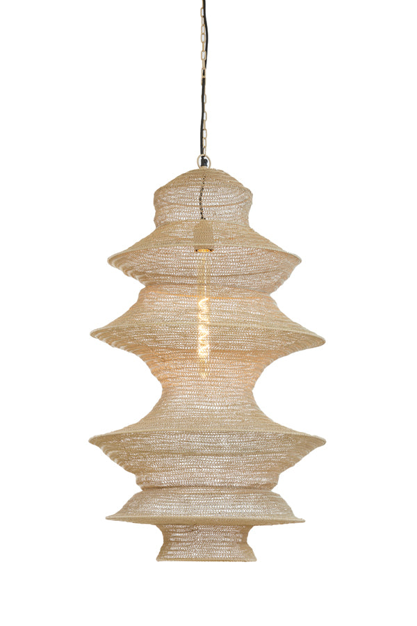 Light &amp; Living - Lampe suspendue 'Nakisha' (Taille L, Sable)