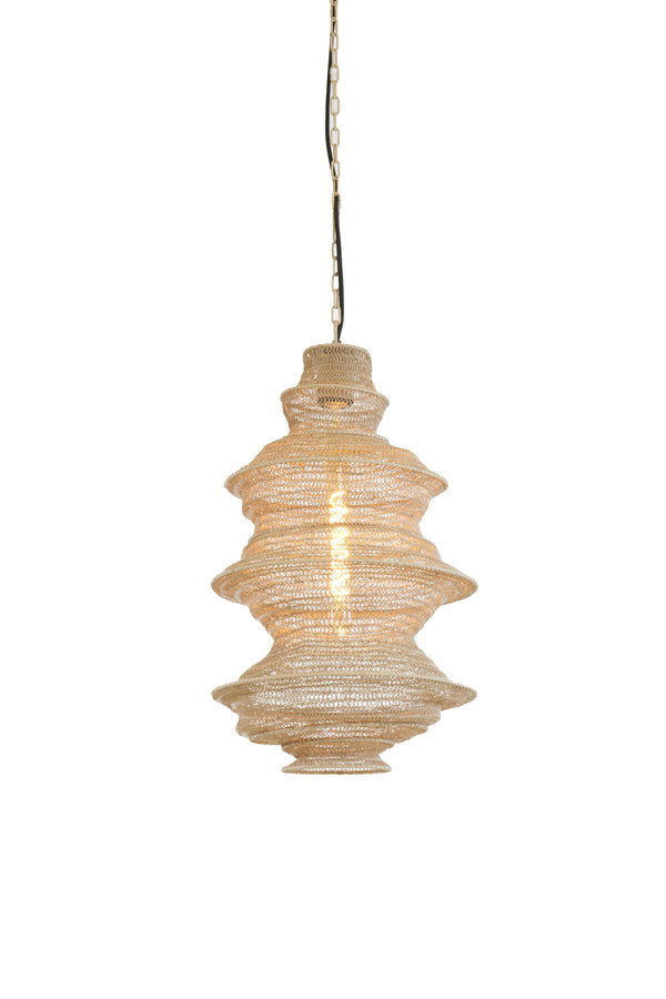 Light &amp; Living - Lampe suspendue 'Nakisha' (Taille S, Sable)