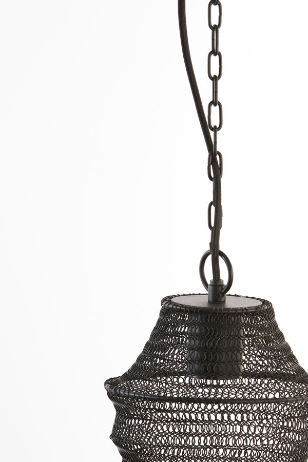 Light &amp; Living - Lampe suspendue 'Nakisha' (Taille M, Noir Mat)