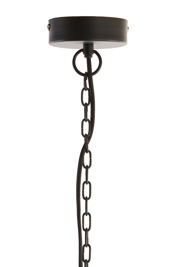 Light &amp; Living - Lampe suspendue 'Nakisha' (Taille M, Noir Mat)