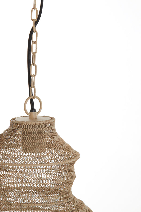 Light &amp; Living - Lampe suspendue 'Nakisha' (Taille M, Sable)