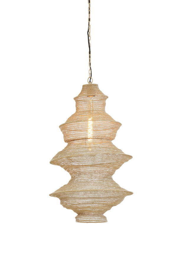 Light &amp; Living - Lampe suspendue 'Nakisha' (Taille M, Sable)