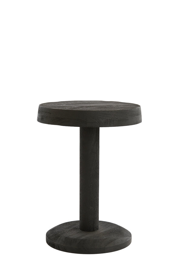 Light &amp; Living - Table d'appoint 'Nalagu' (Taille M, Bois de manguier, Noir mat)