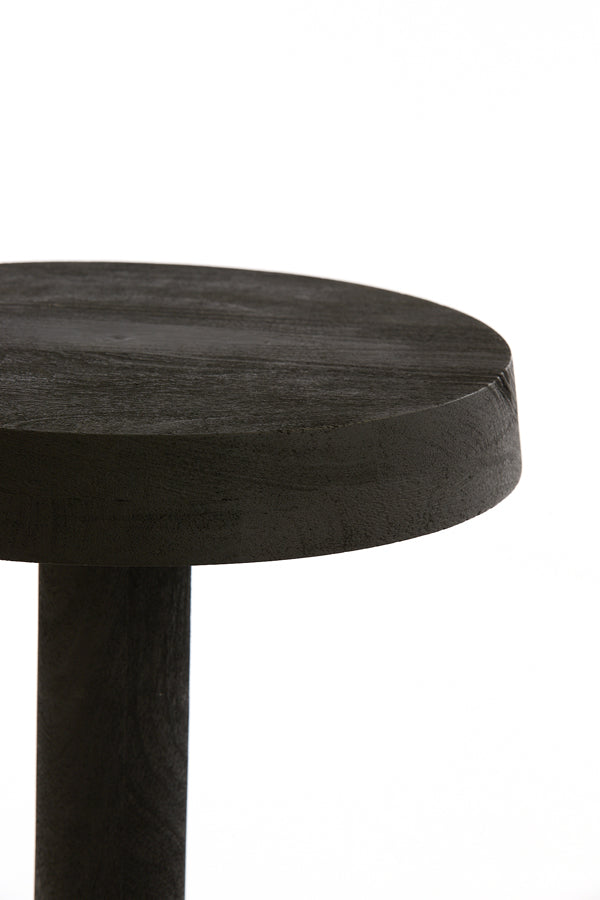 Light &amp; Living - Table d'appoint 'Nalagu' (Taille M, Bois de manguier, Noir mat)