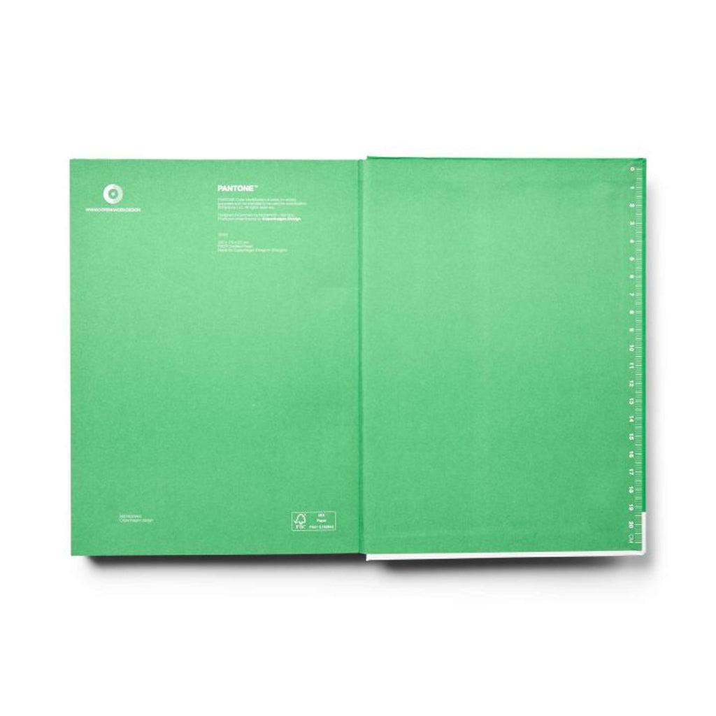 Copenhagen Design - Notitieboek 'Pantone' (Groot, Dotted Pages, Green 16-6340)