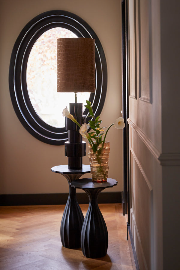 Light &amp; Living - Table d'appoint 'Nyoko' (55cm de haut, Noir mat)